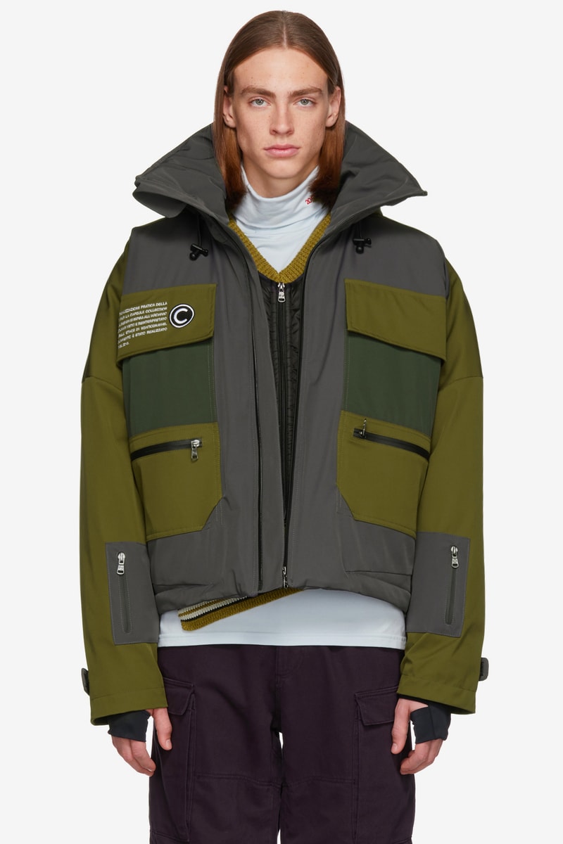 Colmar A.G.E. by Shayne Oliver FW18 Outerwear Fall Winter 2018 Quilter Trousers Tyvek Concept Coat Villa Ski Hoodie Christye Jacket Shell Vest Long Down Pink Yellow Green Grey Hood By Air