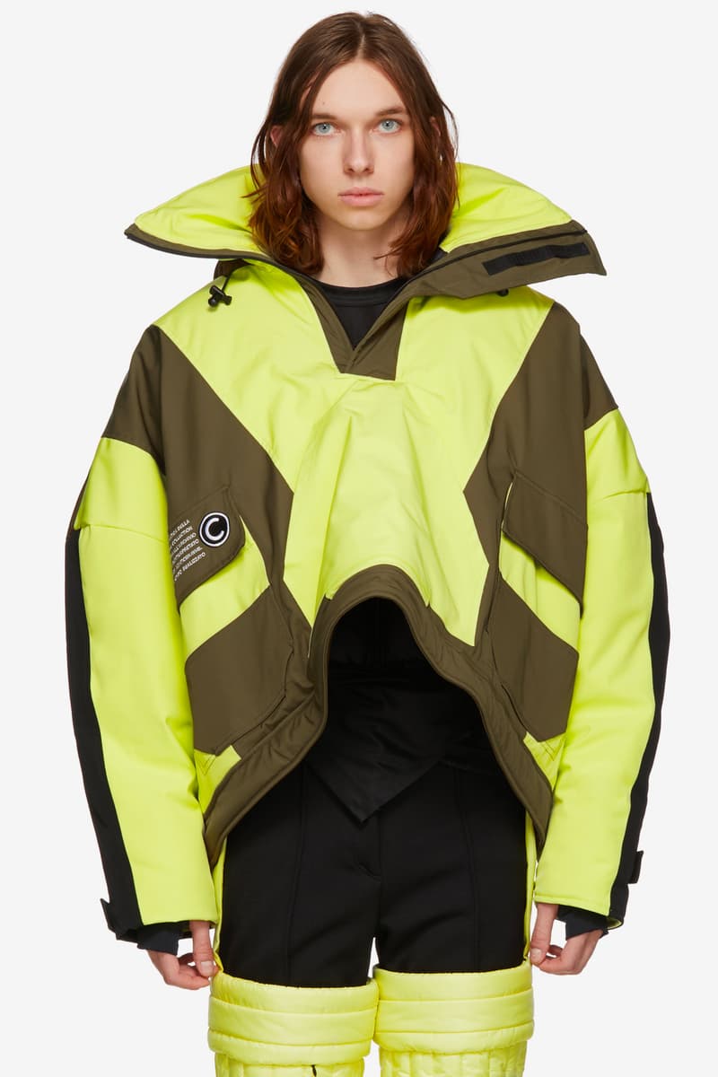 Colmar A.G.E. by Shayne Oliver FW18 Outerwear Fall Winter 2018 Quilter Trousers Tyvek Concept Coat Villa Ski Hoodie Christye Jacket Shell Vest Long Down Pink Yellow Green Grey Hood By Air