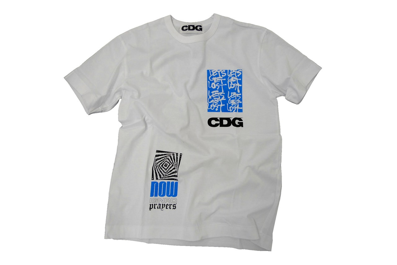 comme des garcons cdg collaboration ignored prayers web store launch international global worldwide release november 1 2018 drop info buy sell purchase tee