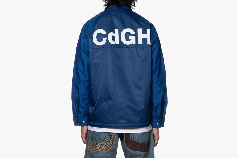 COMME des GARÇONS HOMME Two Toned Logo Coach Jacket Red Green Blue HAVEN CdGH