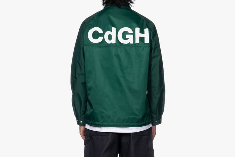 COMME des GARÇONS HOMME Two Toned Logo Coach Jacket Red Green Blue HAVEN CdGH