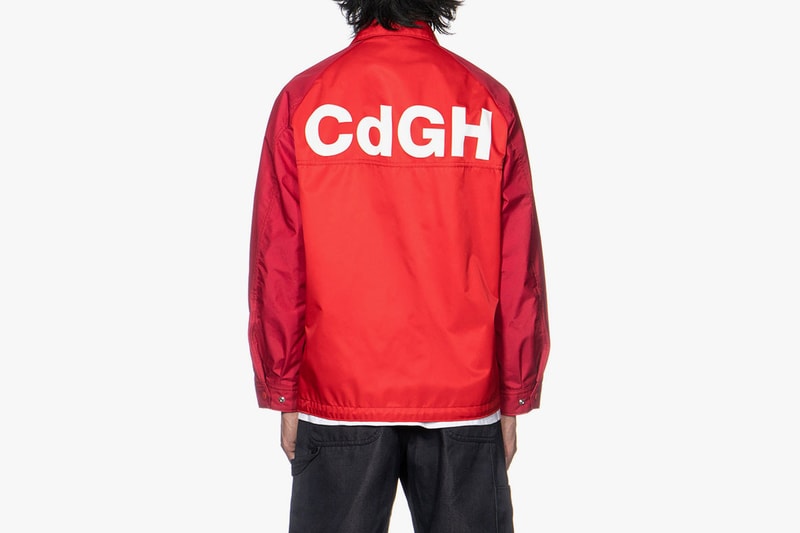 COMME des GARÇONS HOMME Two Toned Logo Coach Jacket Red Green Blue HAVEN CdGH