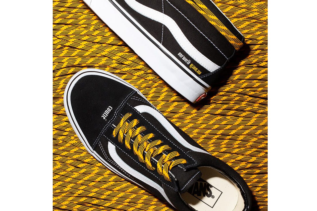 asap rocky vans old skool yellow laces