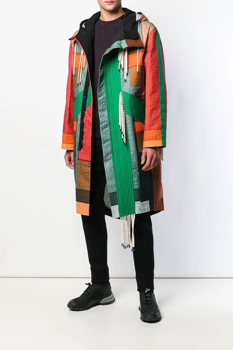 Craig Green Multi Color Tent Parka FW18 Info jackets coats fishtail string details outerwear retailer farfetch 