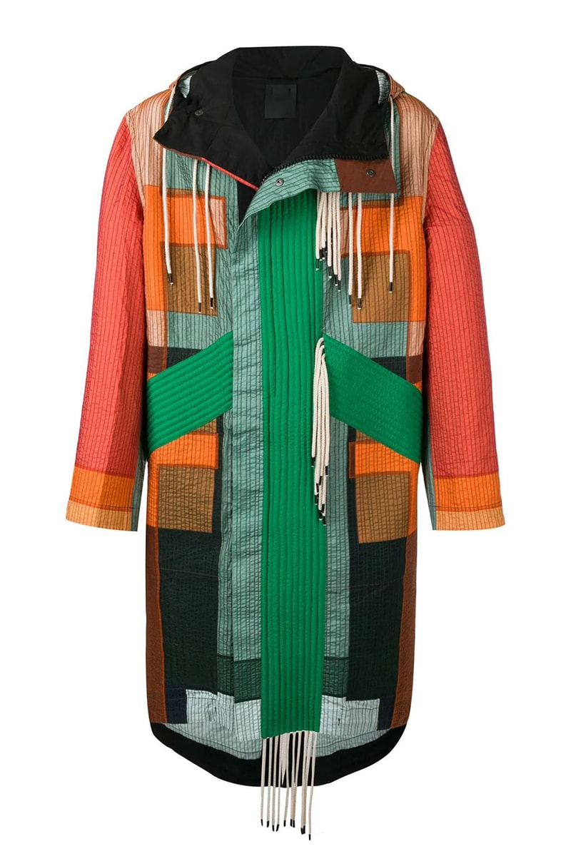 Craig Green Multi Color Tent Parka FW18 Info jackets coats fishtail string details outerwear retailer farfetch 