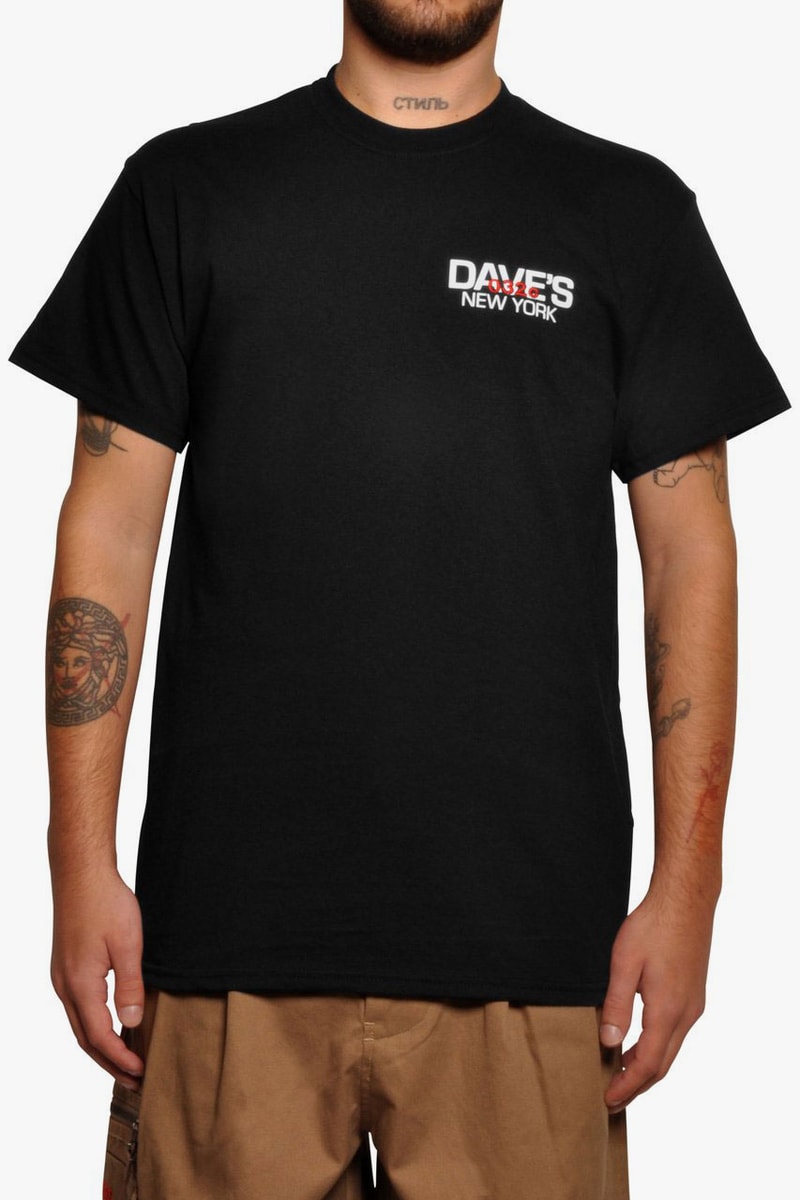 032C daves ny collaboration collection tee shirt yellow orange black gloves print logo embroidery drop release date info october 24 2018 exclusive new york