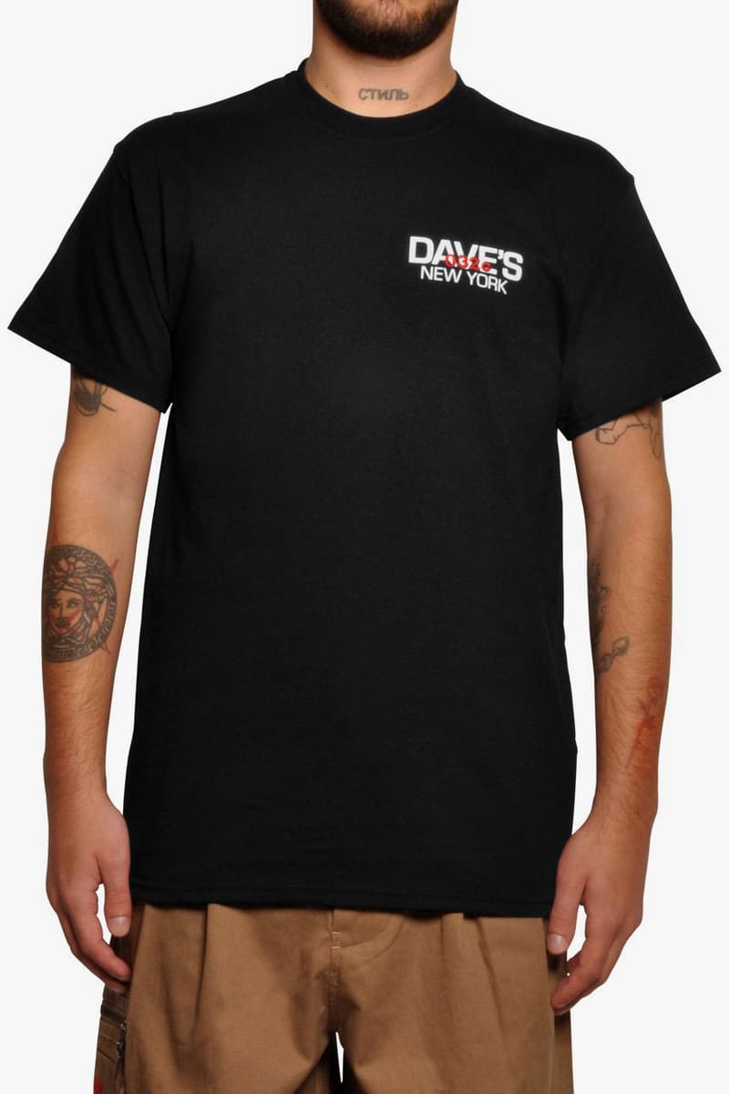 032C daves ny collaboration collection tee shirt yellow orange black gloves print logo embroidery drop release date info october 24 2018 exclusive new york