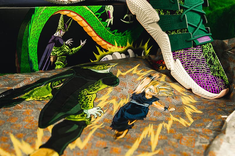 adidas originals dragon ball z collaboration prophere deerupt son gohan cell sneaker shoe model release date drop info october 27 2018 collection anime