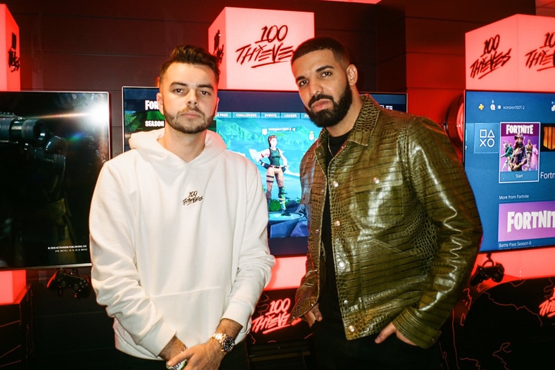 Drake Co-Owner eSports Company 100 Thieves Scooter Braun Twitch Cleveland Cavaliers Call of Duty Matt Nadeshot Haag