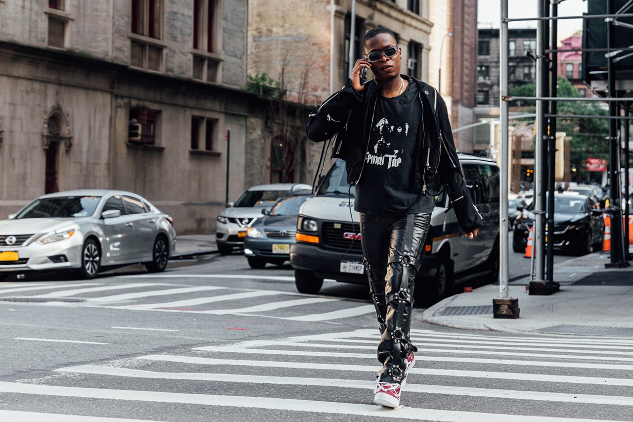 ev bravado streetsnaps style interview outfit dries van noten sean clay rumors of war king combs virgil abloh heron preston noir bondage leather vans custom diy collection handmade vintage