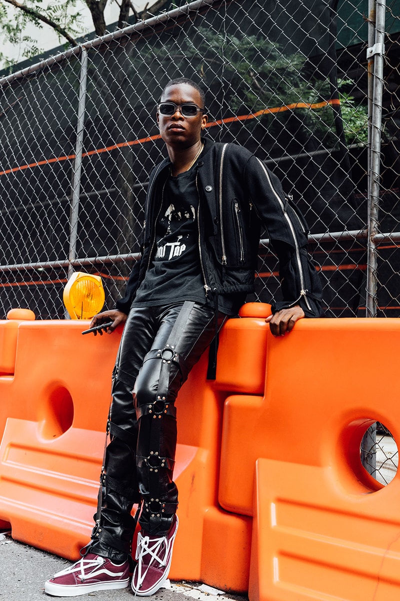 ev bravado streetsnaps style interview outfit dries van noten sean clay rumors of war king combs virgil abloh heron preston noir bondage leather vans custom diy collection handmade vintage