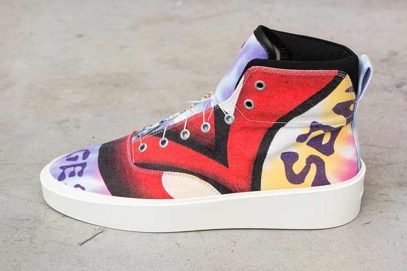 fear of god jerry lorenzo 101 sneaker high shoe vintage tee shirt patchwork italy november 2018 drop release date info first look tease