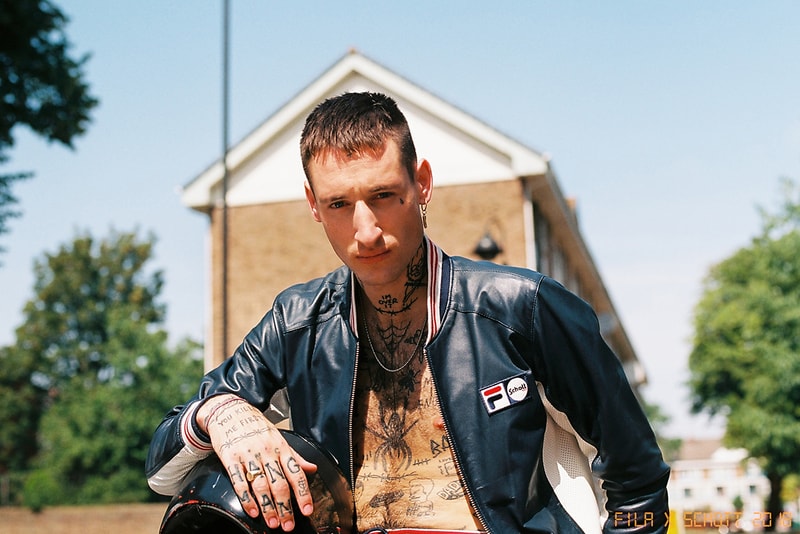FILA x Schott Fall/Winter 2018 Collaboration Collab Fashion Clothing Lookbook Cop Purchase Buy Red Blue White Colorway Leather Sherpa Bomber Jackets Coats Motorsports Ducati Sportswear