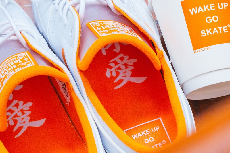 FLY x Nike SB Janoski "Wake Up Go Skate" Release date collaboration sneaker price jeff han white orange china retailers skateboarding skaters