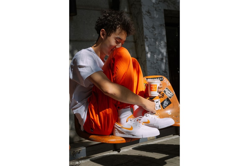 FLY x Nike SB Janoski "Wake Up Go Skate" Release date collaboration sneaker price jeff han white orange china retailers skateboarding skaters