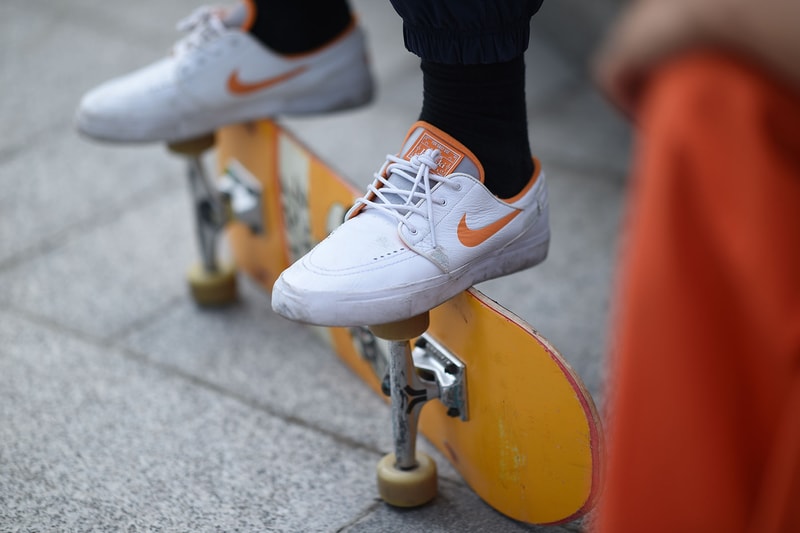 FLY x Nike SB Janoski "Wake Up Go Skate" Release date collaboration sneaker price jeff han white orange china retailers skateboarding skaters