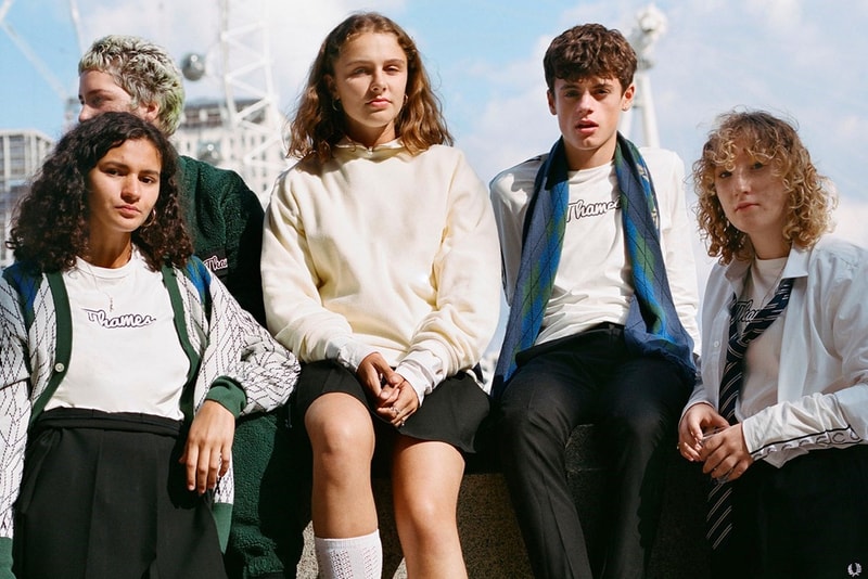Thames Fred Perry Fall Winter 2018 Capsule Collab Collaborative Fleece Bomber Jacket Track Pants Argyle Cardigan Quilted Waxed Colourblock Jumper Zip Neck Sweatshirt Long Sleeve Ringer T shirt