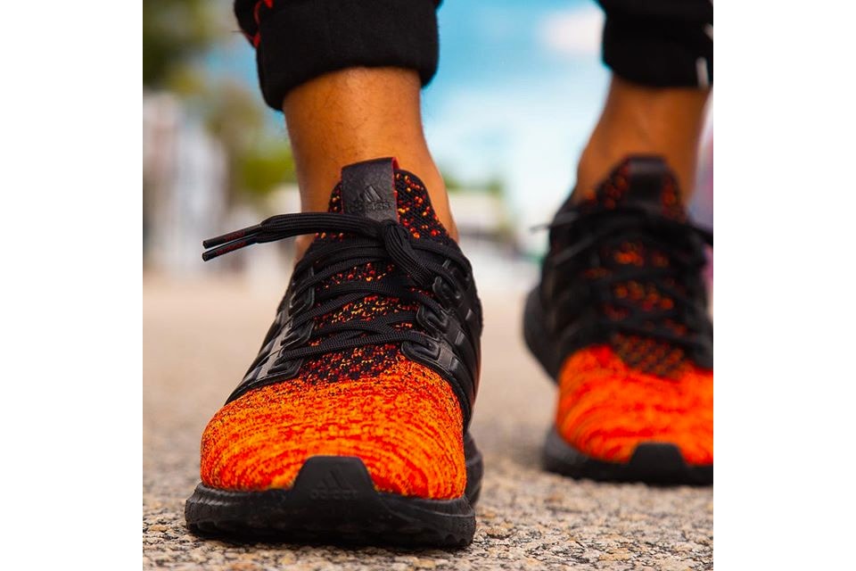 'Game of Thrones' x adidas UltraBOOST Images house targareyn dragons sneakers collaboration release date info colorways black red orange 