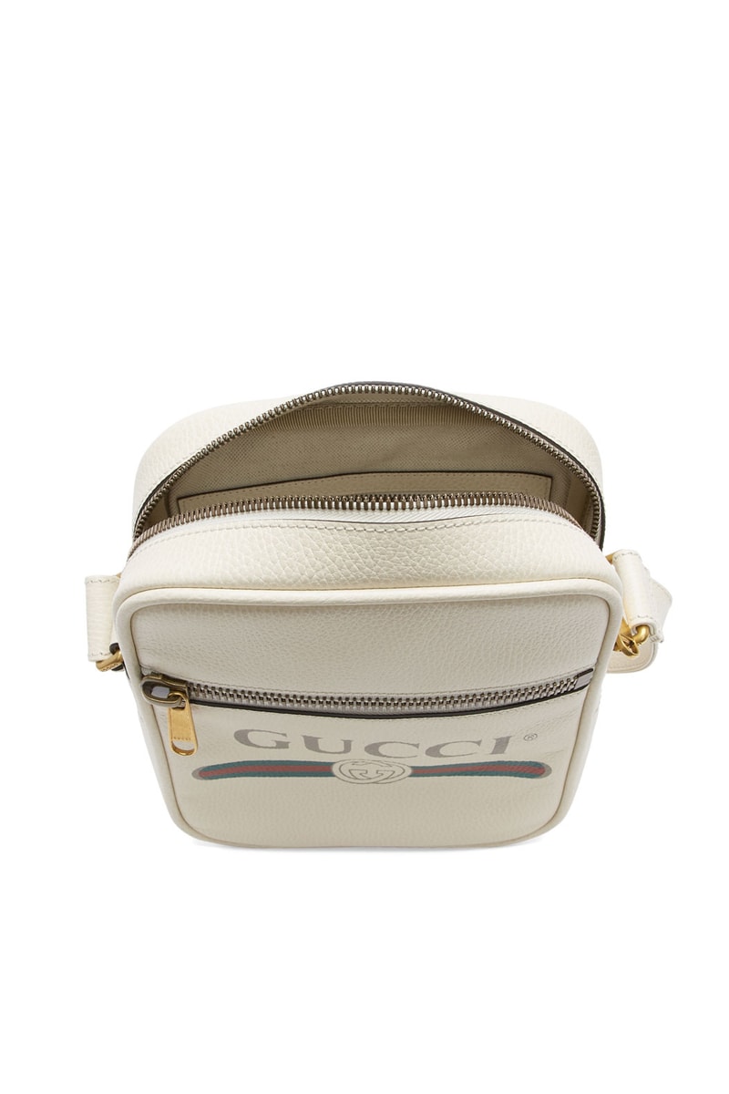 Gucci Logo Messenger Bag Release Date info Off White Vintage ivory leather black