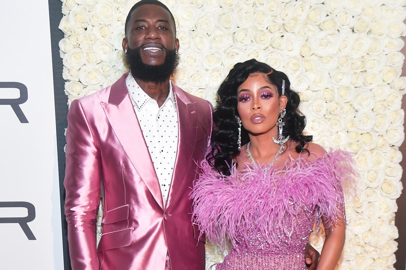 Gucci Mane Keyshia Ka'oir Wedding Dress Code Jhené Aiko Lil Yachty Big Sean 2 Chainz Karrueche outfits suit tux dress diamonds jewelry