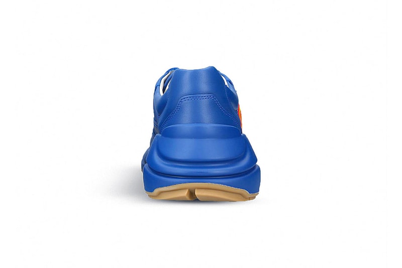 Gucci Rhyton Sneaker SEGA Blue Release Red Yellow Fall Winter 2018 Alessandro Michele Logo Leather