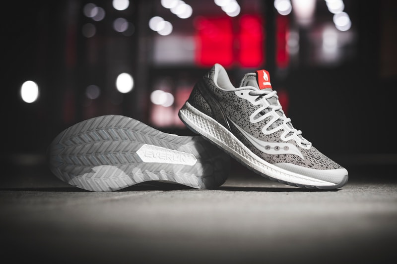 Hanon x Saucony Freedom ISO Granite Info sneakers running trainers shoes kicks footwear retail collaborations Wolverine World Wide jogging colorways style performance 