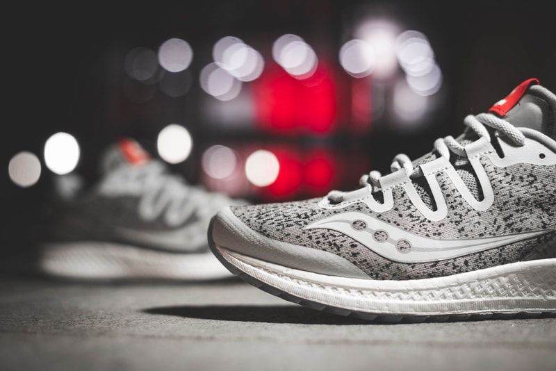 Hanon x Saucony Freedom ISO Granite Info sneakers running trainers shoes kicks footwear retail collaborations Wolverine World Wide jogging colorways style performance 