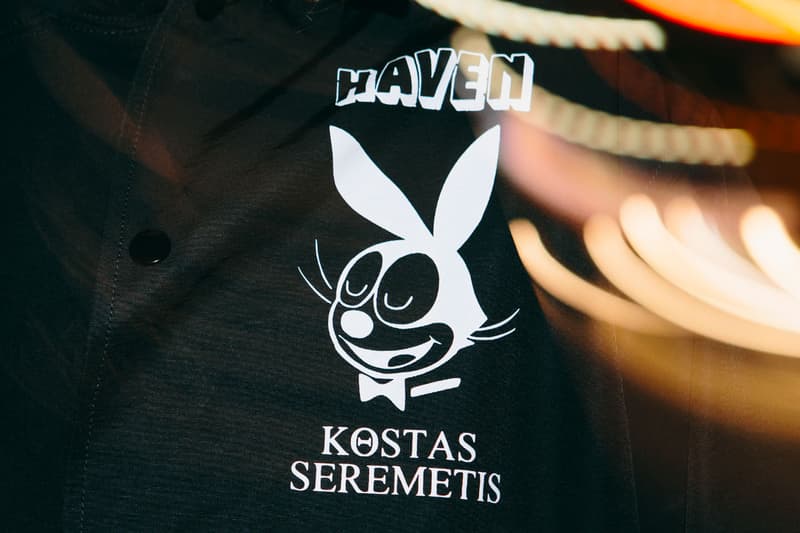 HAVEN Kostas Seremetis Collab Capsule coach jacket pullover hoodie t shirt 6 panel caps custom porcelain White Black