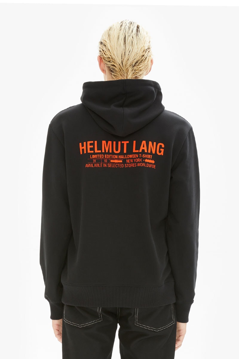 Helmut Lang Halloween Capsule Fall Winter 2018 T shirt Hoodie Black Orange