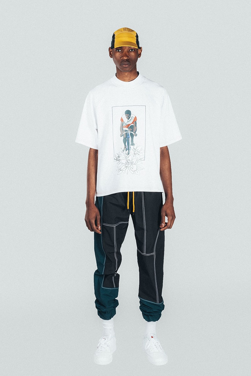 Hennessy pyer moss fall winter 2018 collab capsule collection mmt 140 cyclist biking marshall major taylor