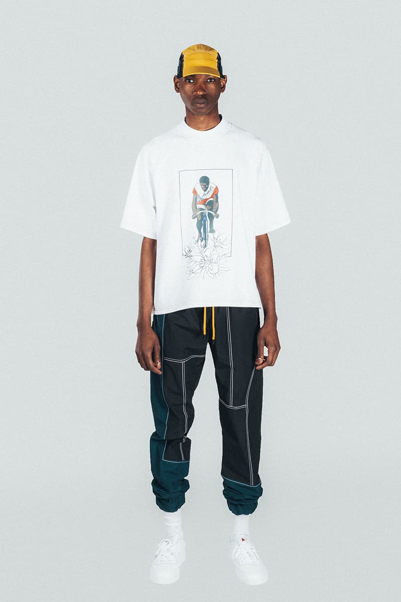 Hennessy pyer moss fall winter 2018 collab capsule collection mmt 140 cyclist biking marshall major taylor