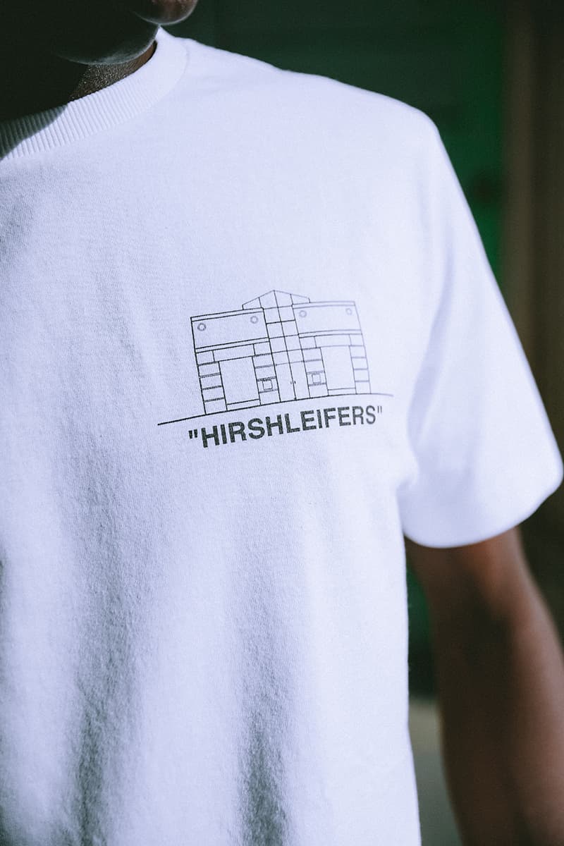 Hirshleifers off white bedroom capsule collection collaboration drop release date info exclusive menswear womens new york