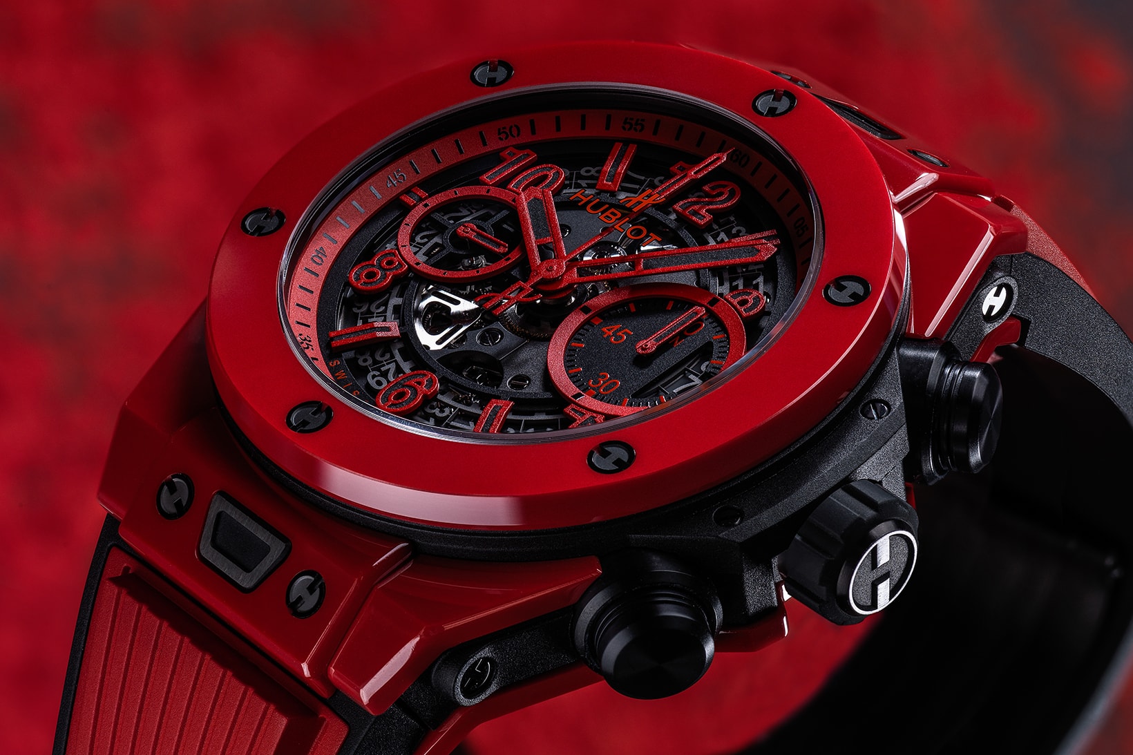 Hublot Big Bang Unico Red Magic Watch Ceramic Limited Release Flyback chronograph