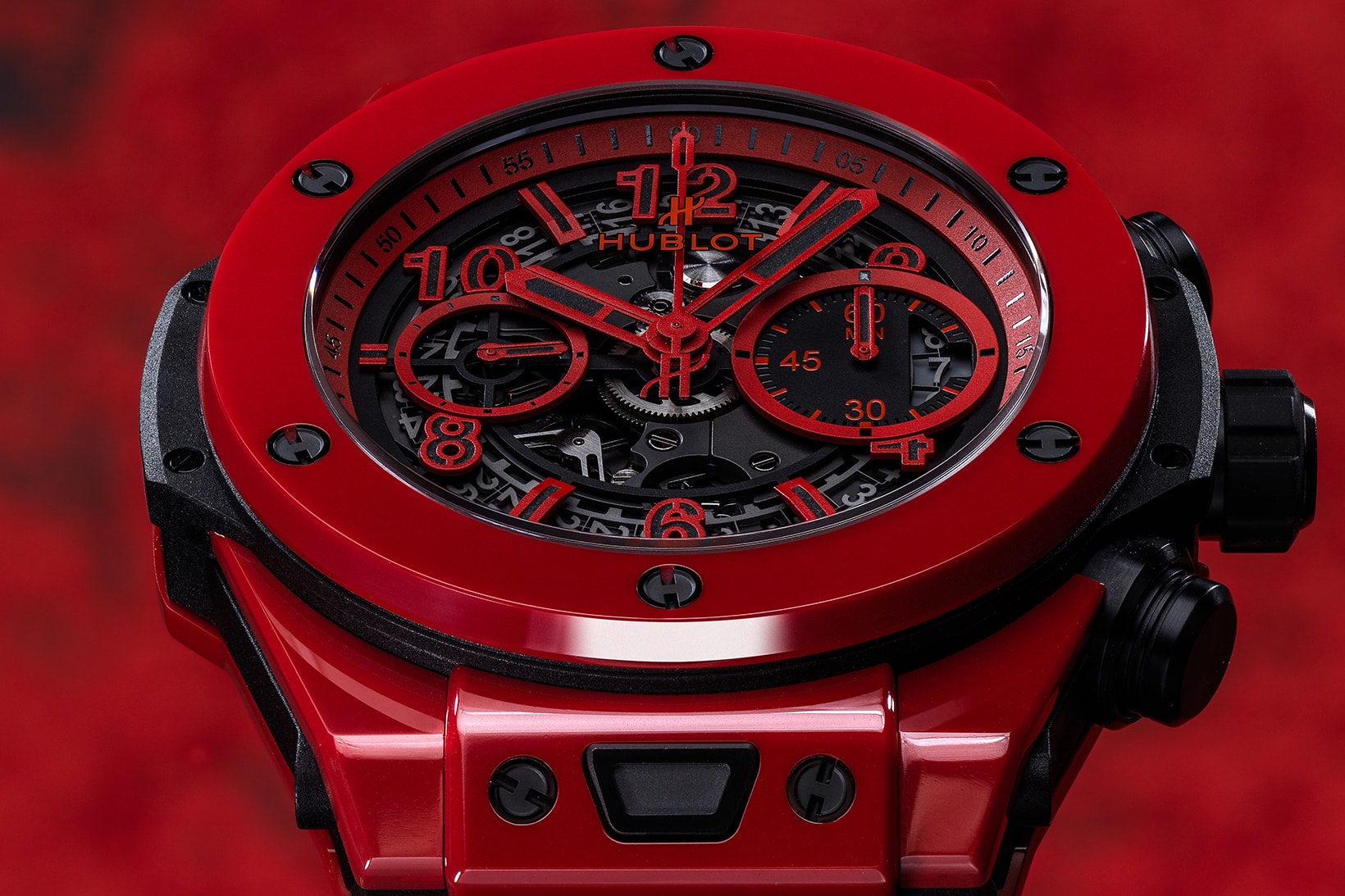 Hublot Big Bang Unico Red Magic Watch Ceramic Limited Release Flyback chronograph