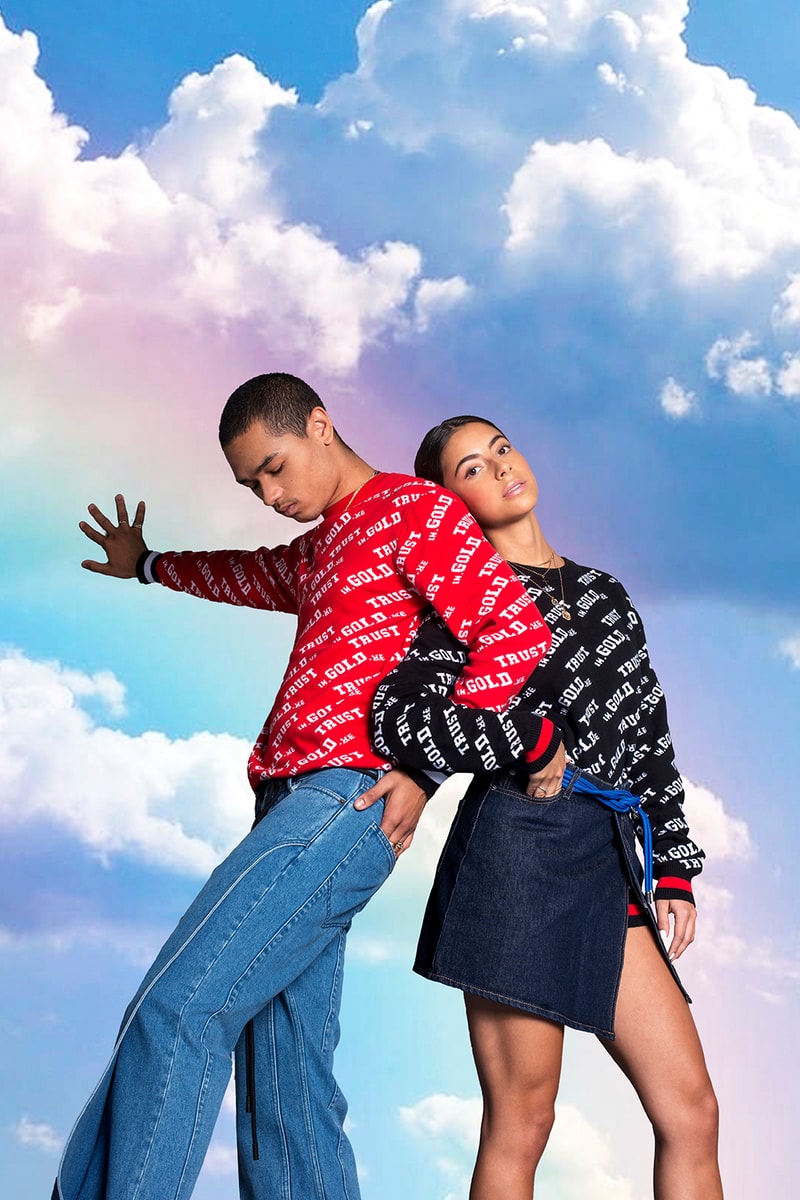 In Gold We Trust Spring Summer 2019 Lookbook Amsterdam Streetwear Clouds Killer Instinct tee t shirt hoodie track pants killer instinct pullover quilted jacket jeans socks sweatshirt bag