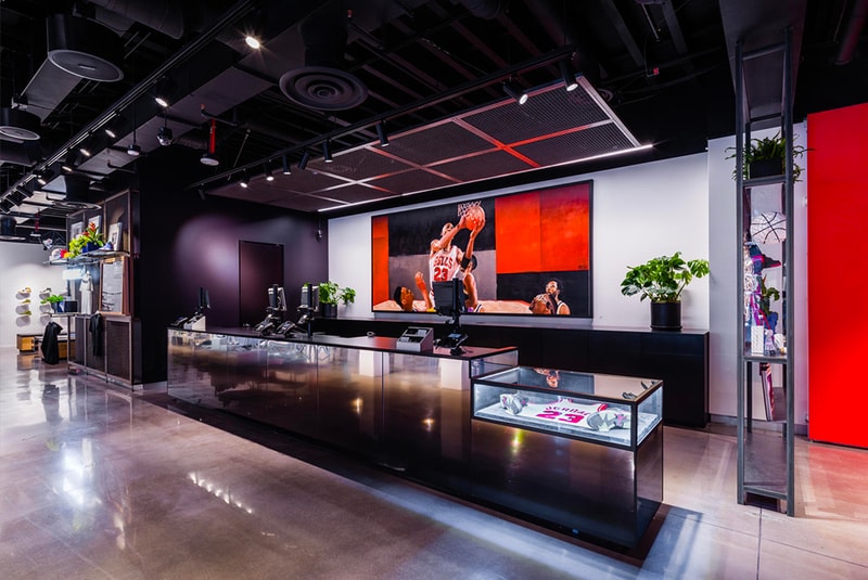 Jordan Brand Los Angeles Shop retail space air jordan baskteball court sneakers apparel