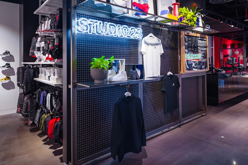 Jordan Brand Los Angeles Shop retail space air jordan baskteball court sneakers apparel
