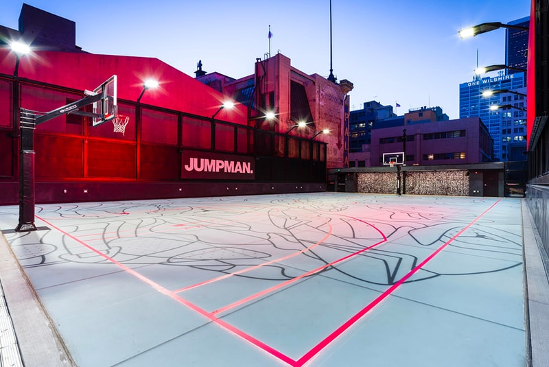 Jordan Brand Los Angeles Shop retail space air jordan baskteball court sneakers apparel