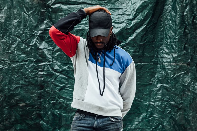 Joshua Kissi x Neiman Marcus J Brand, Joe's Jeans, PRPS, rag & bone street style street etiquette camo color block wool winter gear waxed cotton jacket ripped denim rugby shirt