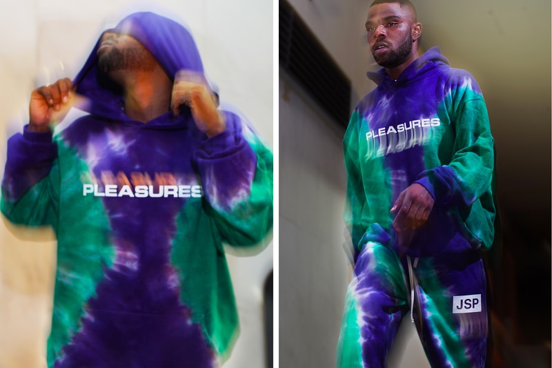 JSP Standard Issue PLEASURES Tie-Dye Hoodie Sweapants Release Jimmy Gorecki Alex James