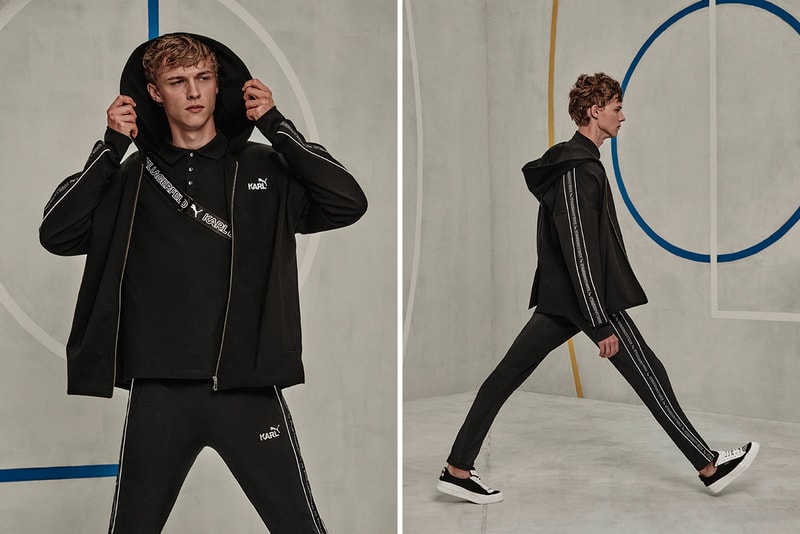 Karl Lagerfeld PUMA Apparel Capsule tracksuit shirts bags cap track jacket joggers