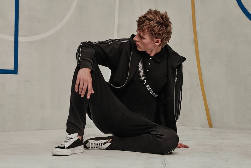 Karl Lagerfeld PUMA Apparel Capsule tracksuit shirts bags cap track jacket joggers