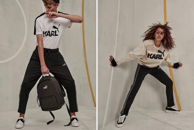 Karl Lagerfeld PUMA Apparel Capsule tracksuit shirts bags cap track jacket joggers