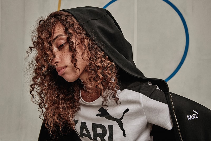 Karl Lagerfeld PUMA Apparel Capsule tracksuit shirts bags cap track jacket joggers