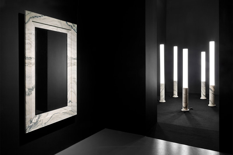 Karl Lagerfeld Sculpture Exhibition Inside Closer Look Marble Fountains Tables Mirrors Design Art Exhibits Exhibitions Whats On Paris Carpenters Workshop Gallery