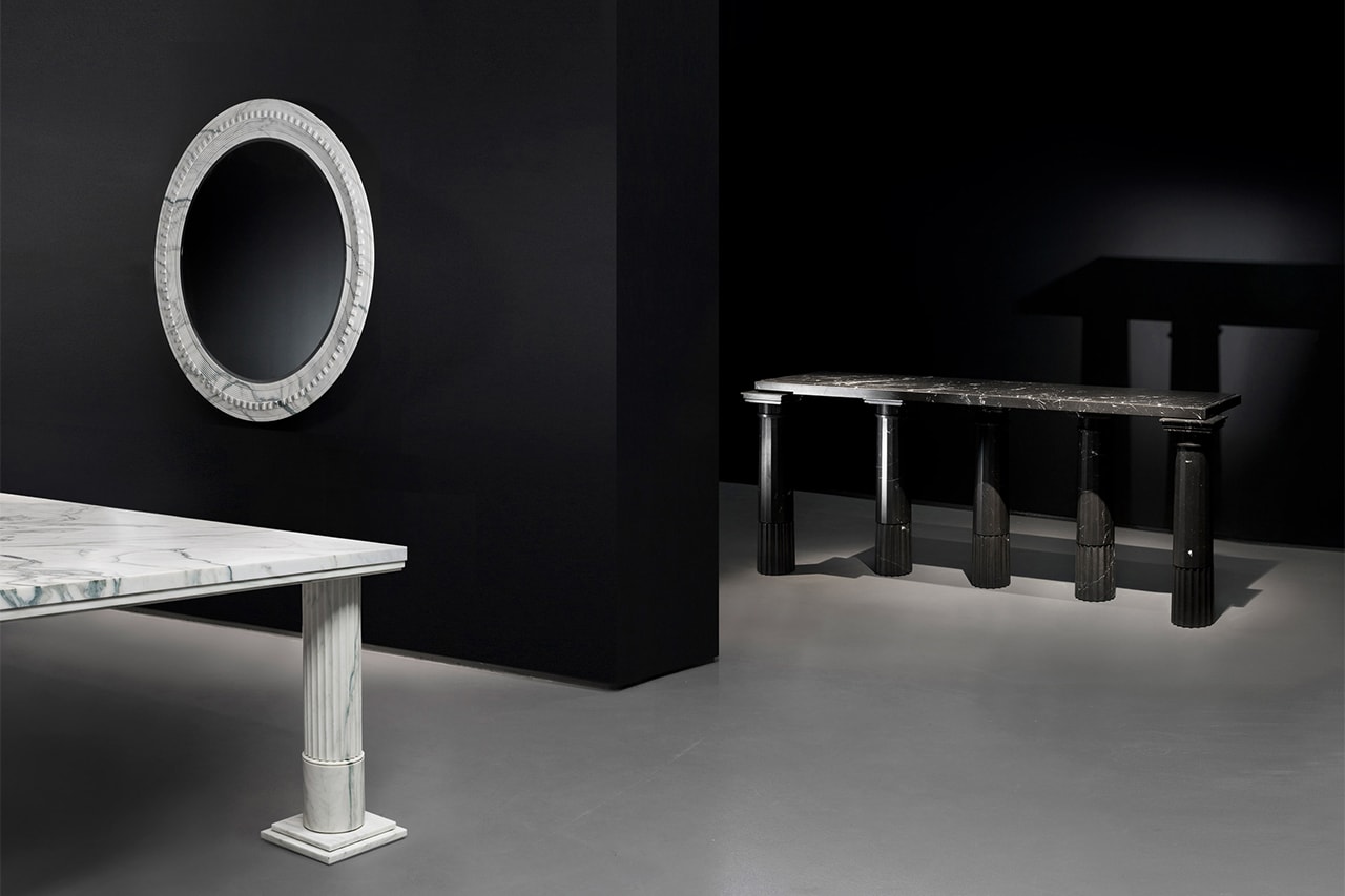 Karl Lagerfeld Sculpture Exhibition Inside Closer Look Marble Fountains Tables Mirrors Design Art Exhibits Exhibitions Whats On Paris Carpenters Workshop Gallery