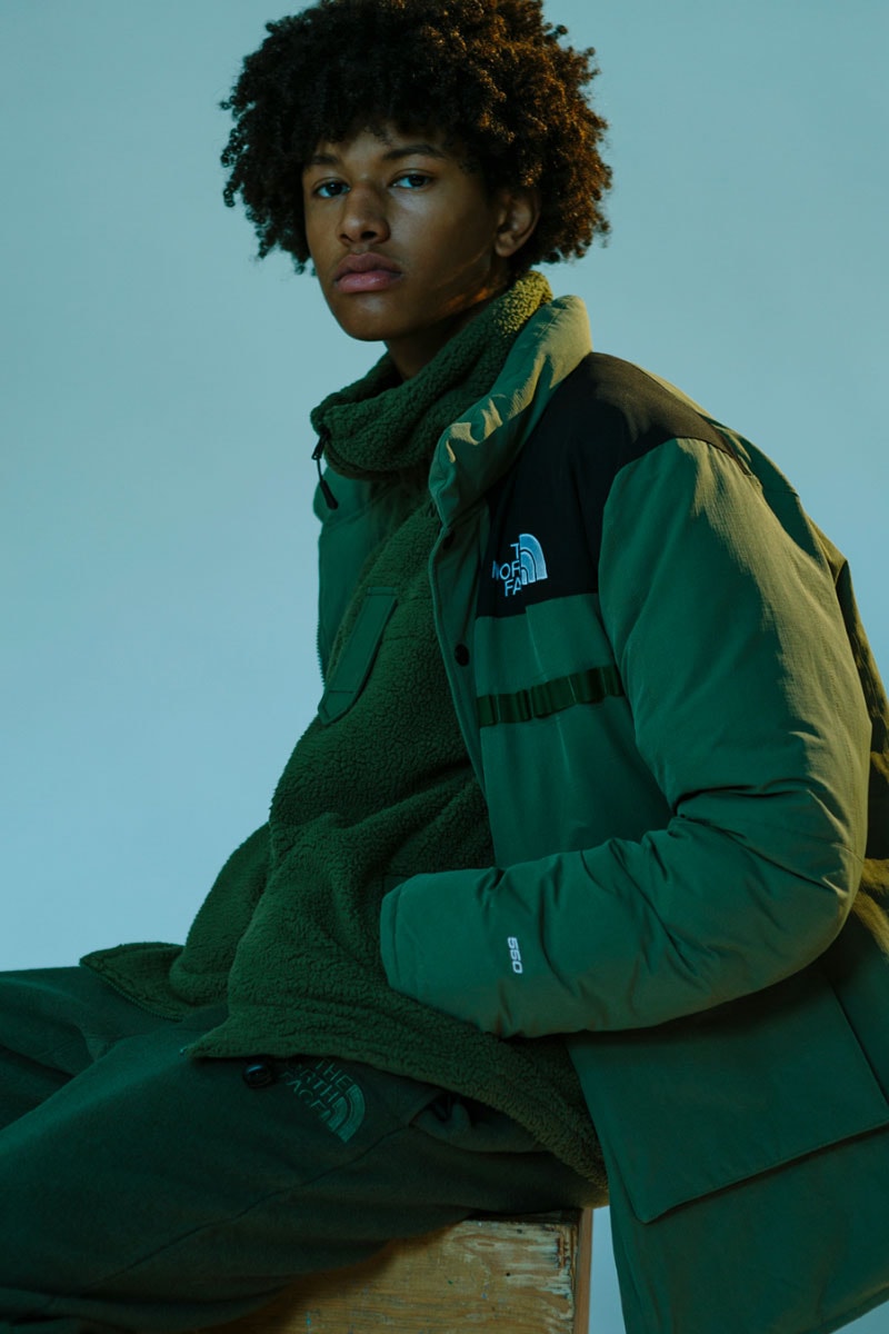 Kazuki Kuraishi The North Face Black HAVEN Editorial Series Collection Fall Winter 2018 SR GTX Jacket SS Light Down Jacket Charlie Pant Padded Cardigan Fleece Jacket pullover Delta Pant Olive Green Cosmic Blue
