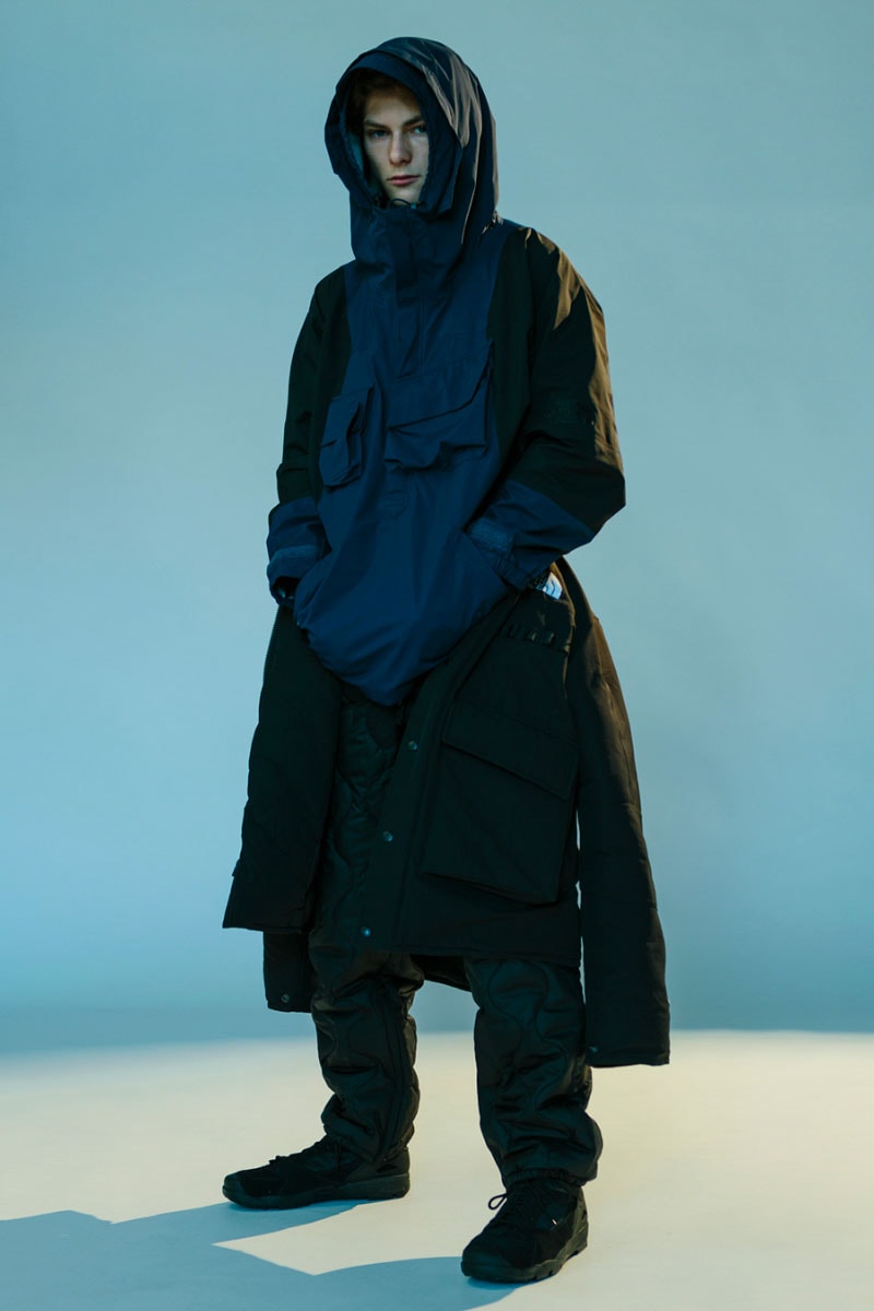 Kazuki Kuraishi The North Face Black HAVEN Editorial Series Collection Fall Winter 2018 SR GTX Jacket SS Light Down Jacket Charlie Pant Padded Cardigan Fleece Jacket pullover Delta Pant Olive Green Cosmic Blue