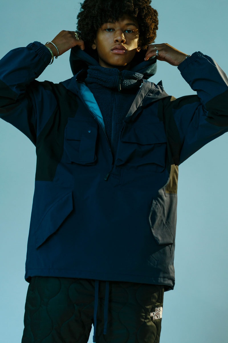 Kazuki Kuraishi The North Face Black HAVEN Editorial Series Collection Fall Winter 2018 SR GTX Jacket SS Light Down Jacket Charlie Pant Padded Cardigan Fleece Jacket pullover Delta Pant Olive Green Cosmic Blue