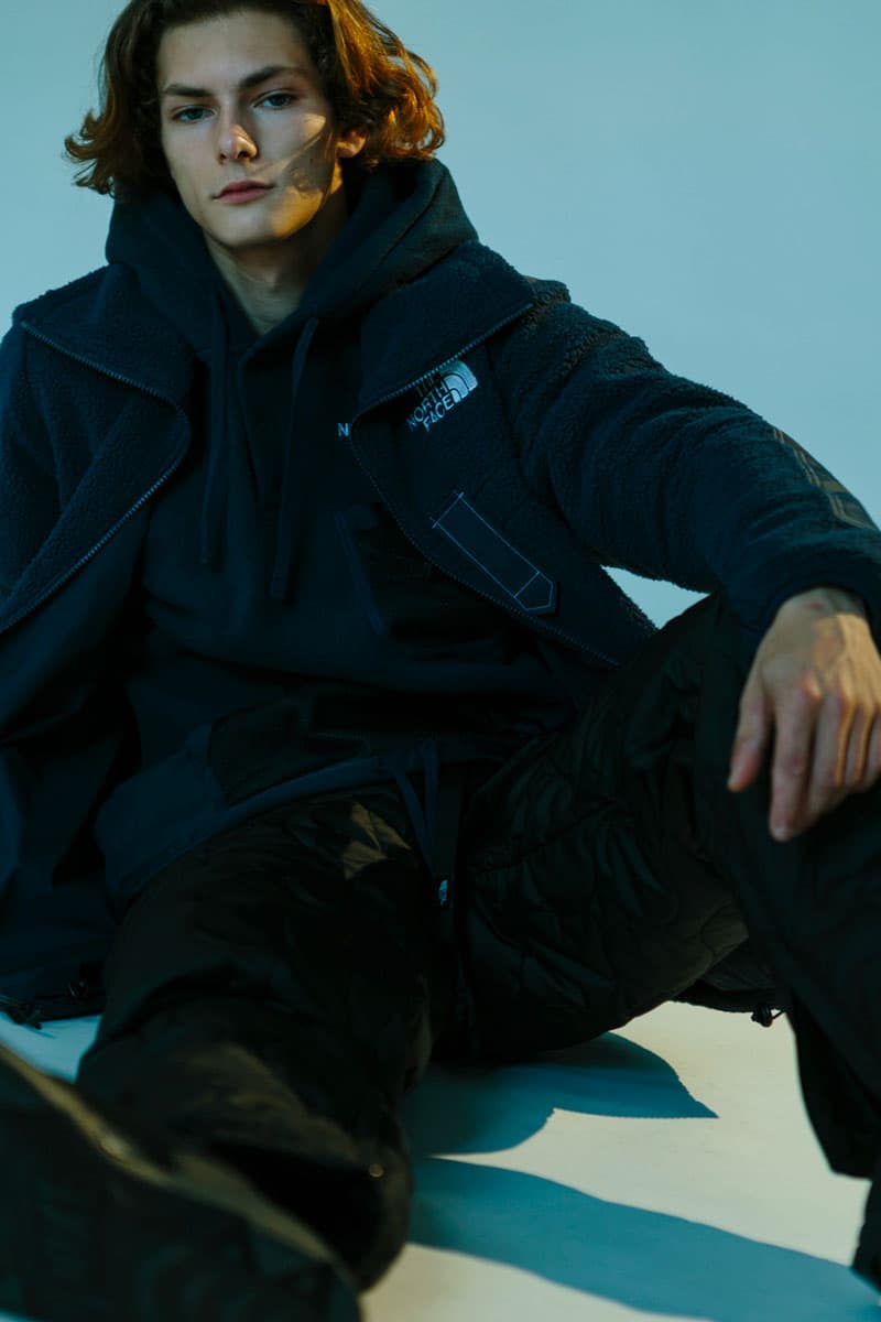 Kazuki Kuraishi The North Face Black HAVEN Editorial Series Collection Fall Winter 2018 SR GTX Jacket SS Light Down Jacket Charlie Pant Padded Cardigan Fleece Jacket pullover Delta Pant Olive Green Cosmic Blue